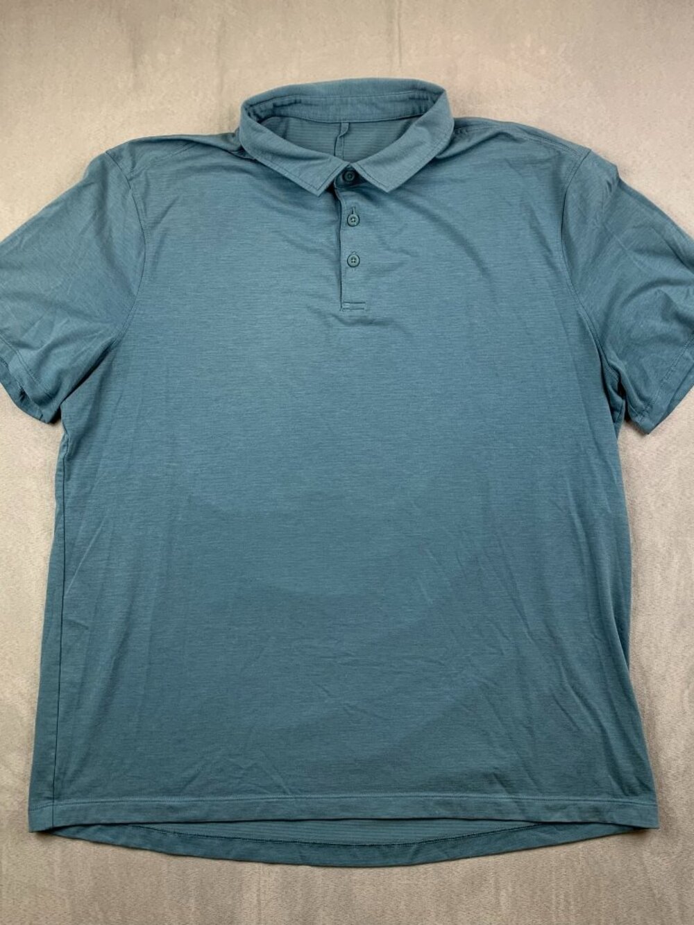 Lululemon Men Shirt XL Iron Blue Evolution Short-Sleeve Polo Performance Stretch